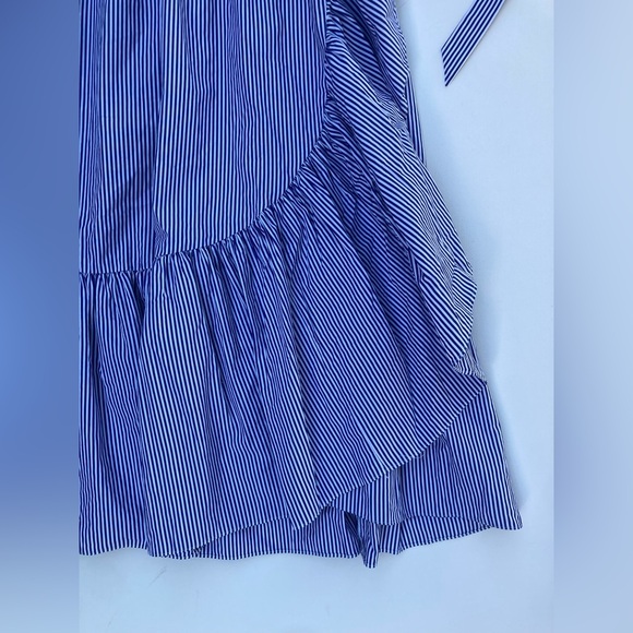 J. Crew Striped Ruffled Tiered Wrap Skirt - Picture 4 of 13
